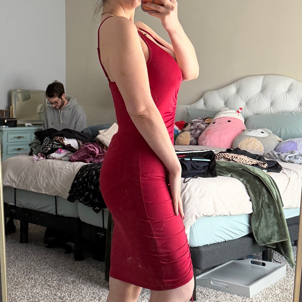Fashion Nova Red Shanghai Dress - Picture 2 of 7